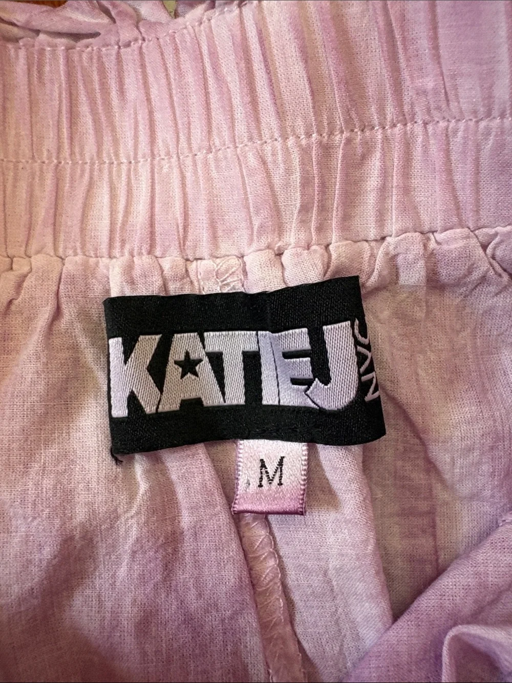 Katie J NYC: Lavender Tie-Dyed Tiered Lace-Trim Skirt